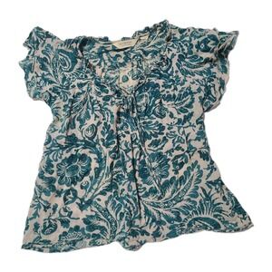 Denim & Supply Ralph Lauren Floral Peasant Blouse Boho Cotton Women's Size Small